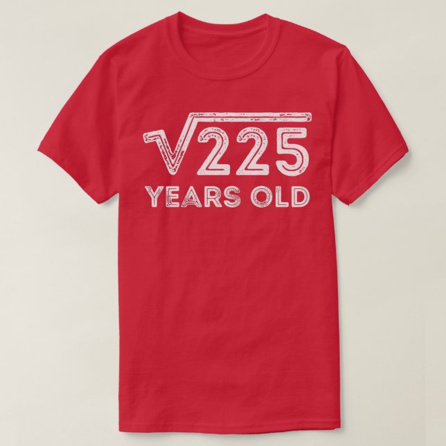 T-shirt Racine carré de 225 ans 15e anniversaire (Design devant)