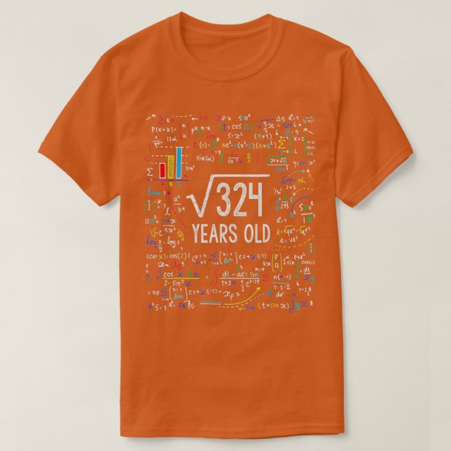 T-shirt Racine carré De 324 18e Anniversaire Cadeaux De 18 (Design devant)