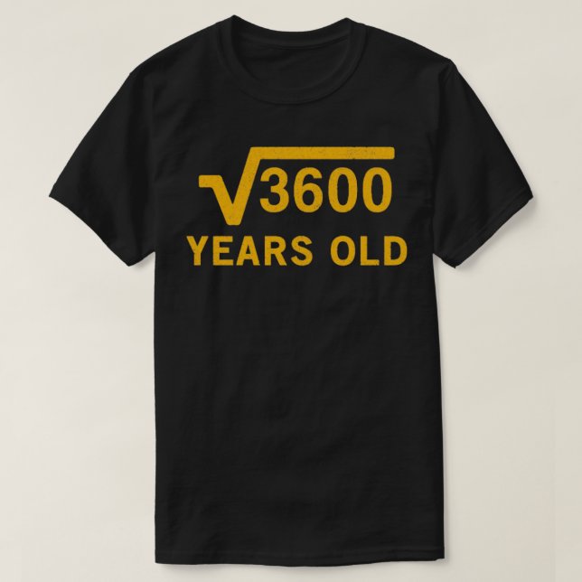 T-shirt racine carré de 3600 60 ans 60e anniversaire (Design devant)