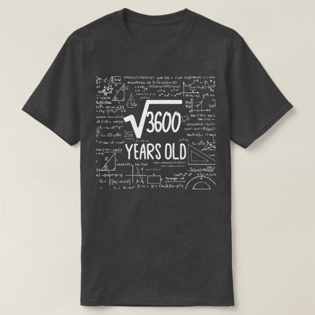 T-shirt Racine carré de 3600 60e cadeau d'anniversaire 60  (Design devant)