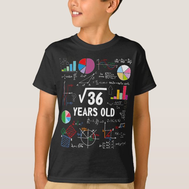 T-shirt Racine carré De 36 6e Anniversaire 6 Ans Cadeaux M (Devant)