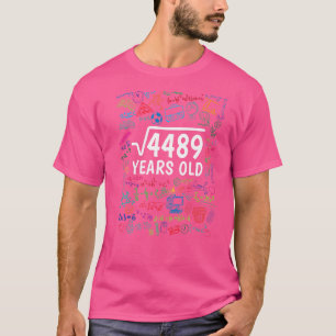 T-shirt Racine carré De 4489 67ème Anniversaire Mat De 67 