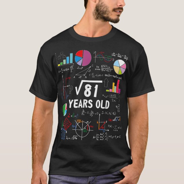 T-shirt Racine carré De 81 9e Anniversaire 9 AnniversaireM (Devant)