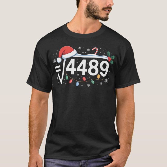T-shirt Racine Carrée 4489 Drôle 67 Mème Prof de Maths 6 7 (Devant)