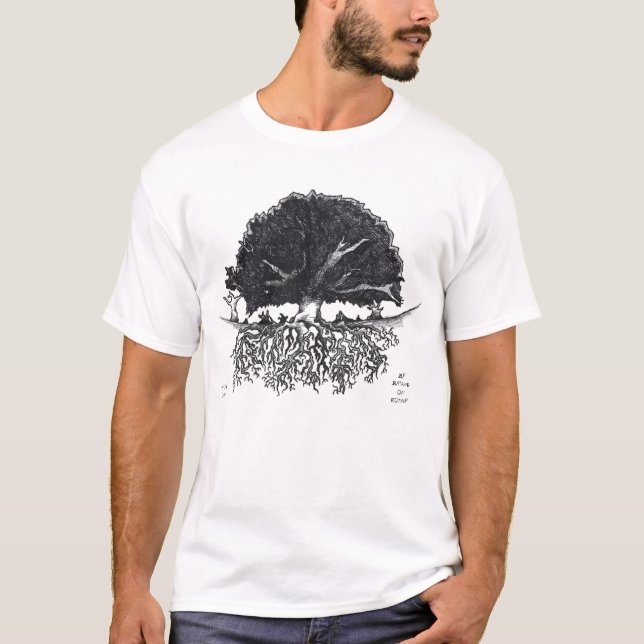 T-shirt Racine de la rayure d'arbre (Devant)