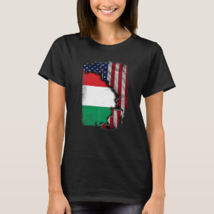 T-shirt RACINE hongroise Drapeau semi-américain Patriotiqu