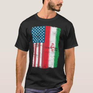 T-shirt RACINE IRANIENNE Drapeau semi-américain USA DRAPE