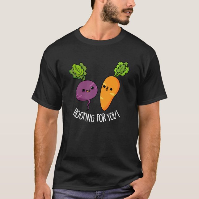 T-shirt Racine pour vous amusant Veggie Pun Dark BG (Devant)