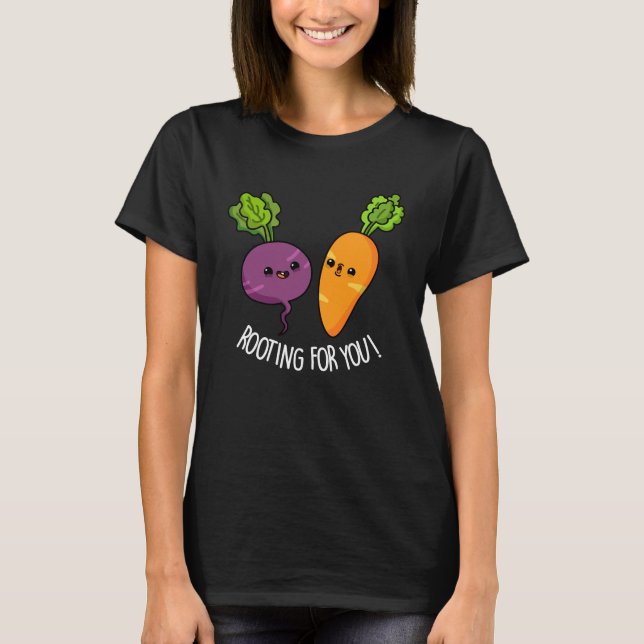 T-shirt Racine pour vous amusant Veggie Pun Dark BG (Devant)