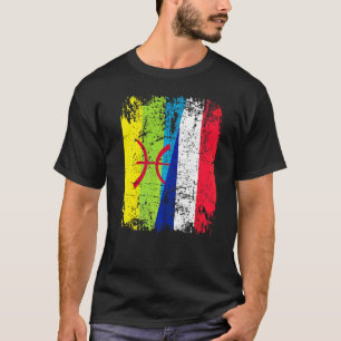 T-shirt RACINES AMAZIGHS Moitié Français Moitié Drapeau KA