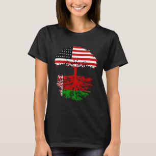 T-shirt Racines Biélorusses Américain Cultivé Hommes Femme