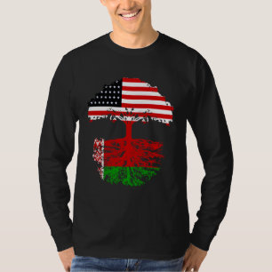 T-shirt Racines Biélorusses Américain Grandi Hommes Femmes