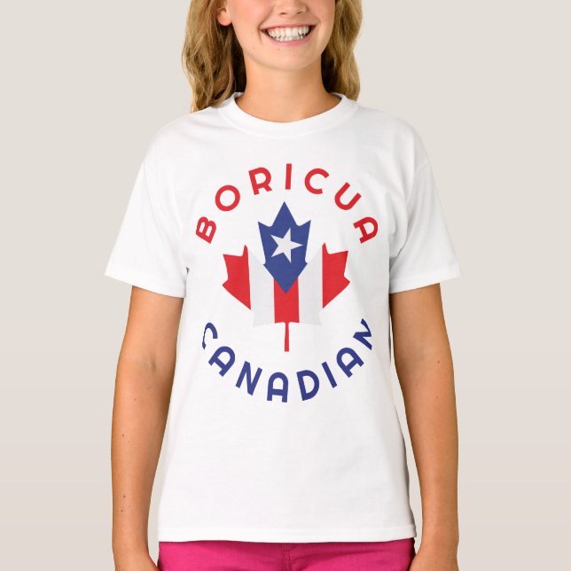 T-shirt Racines canadiennes de Boricua (Devant)