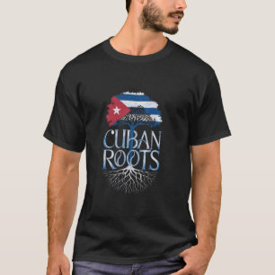 T-shirt Racines cubaines Couleurs du drapeau de Cuba Arbr