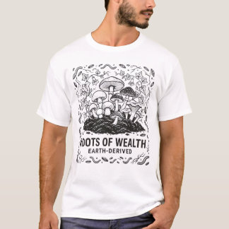 T-shirt Racines de champignon dérivé de la terre de riches