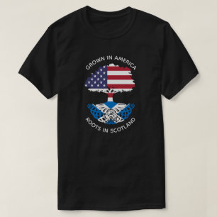 T-shirt Racines Écossais-Américaines dans l'arbre de