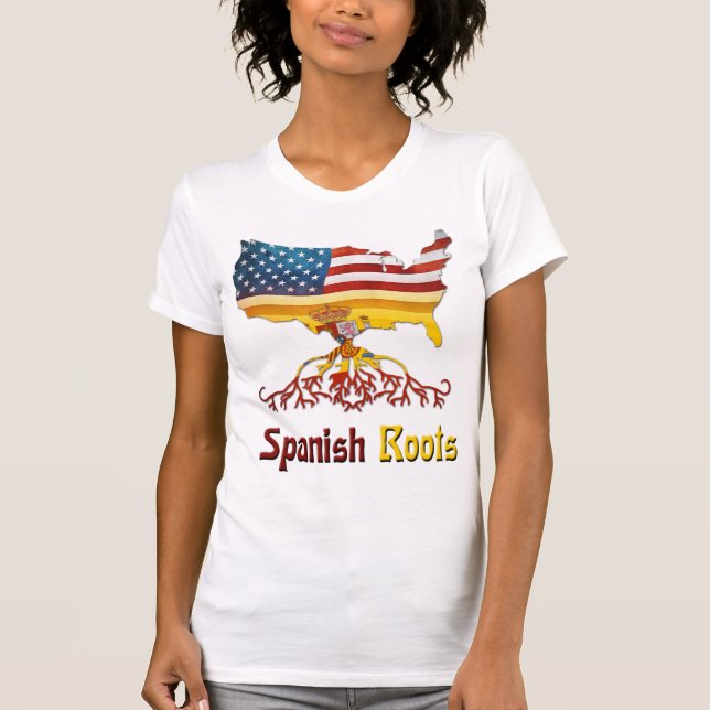 T-shirt Racines espagnoles américaines (Devant)