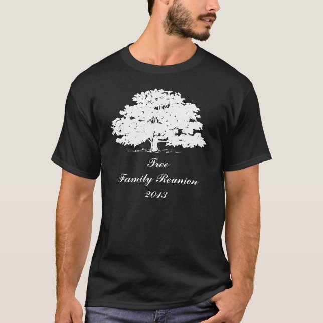 T-shirt Racines familiales : Réunion sur arbre de chêne pe (Devant)