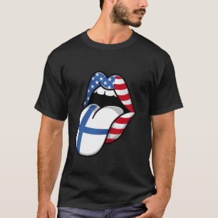 T-shirt Racines finlandaises moitié Finlande moitié Améric
