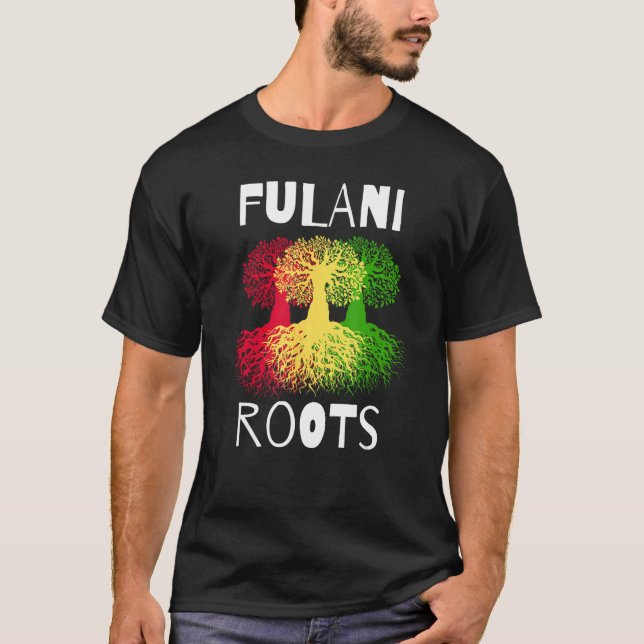T-shirt Racines Fulani - Ancêtres Africains Diaspora Racin (Devant)