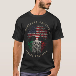 T-shirt Racines italiennes de croissance américaine Itali