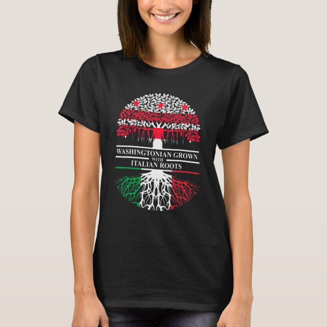 T-shirt Racines italiennes de taille Washington D C I (Devant)