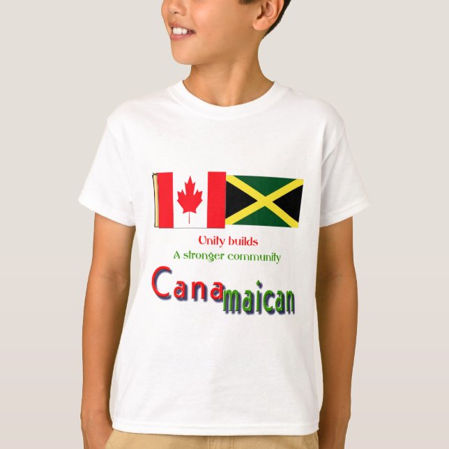 T-shirt racines jamaïcaines-canadiennes (Devant)