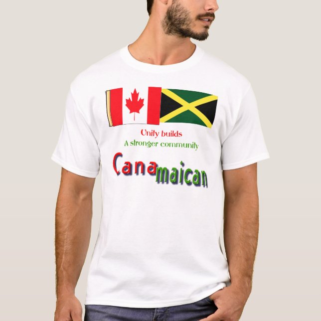 T-shirt racines jamaïcaines-canadiennes (Devant)