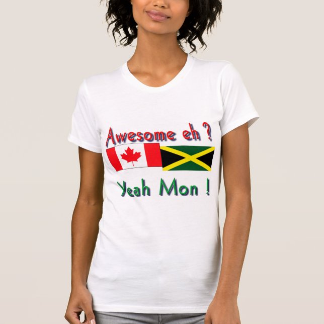 T-shirt racines jamaïcaines-canadiennes (Devant)
