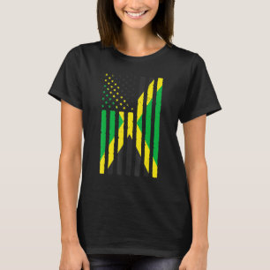 T-shirt Racines Jamaïcaines Drapeau Usa Patrimoine Demi Ja