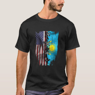 T-shirt Racines kazakhes américaines cultivées USA Kazakhs