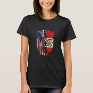 T-shirt Racines Péruviennes Cultivées Américaines Drapeau