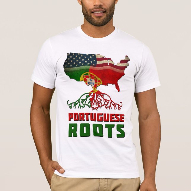 T-shirt Racines portugaises américaines (Devant)