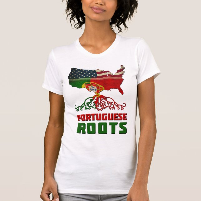 T-shirt Racines portugaises américaines (Devant)