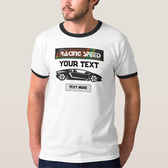T-shirt Racing Speed Car Design – Fast Motorsport Performa (Devant)