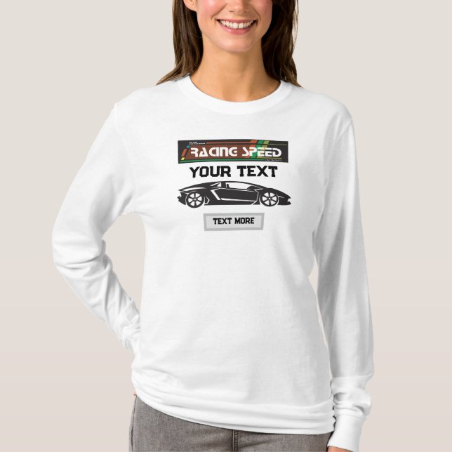 T-shirt Racing Speed Car Design – Fast Motorsport Performa (Devant)