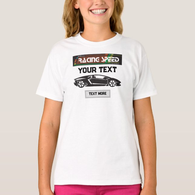 T-shirt Racing Speed Car Design – Fast Motorsport Performa (Devant)