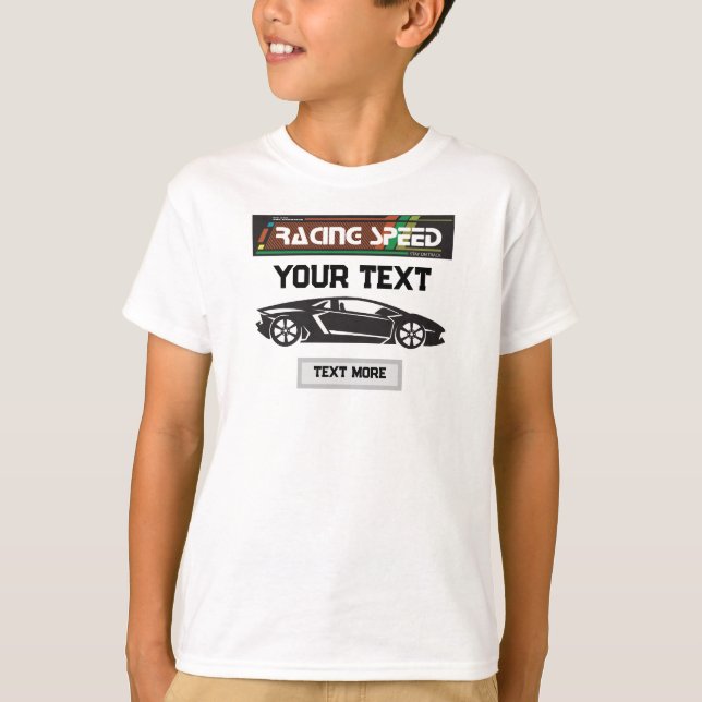 T-shirt Racing Speed Car Design – Fast Motorsport Performa (Devant)