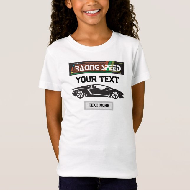 T-Shirt Racing Speed Car Design – Fast Motorsport Performa (Devant)