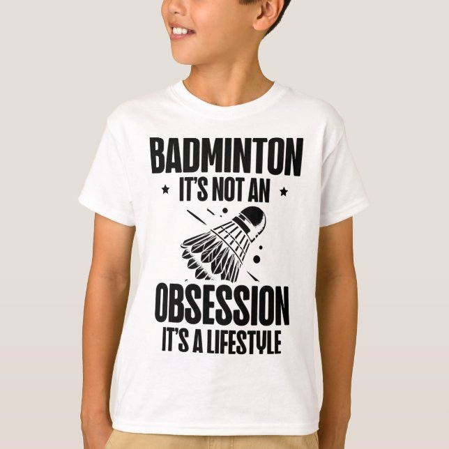 T-shirt Racket Scientifique Shuttle Joueur Badminton (Devant)