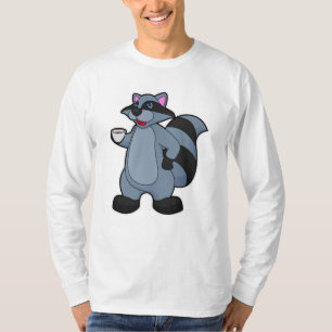T-shirt Racon avec la coupe de café