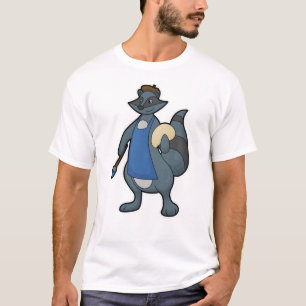 T-shirt Racon comme peintre avec pinceau