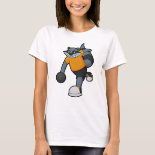 T-shirt Racoon à Bowling avec Bowling