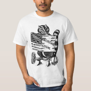 T-shirt Racoon Americana Illustration d'art politique