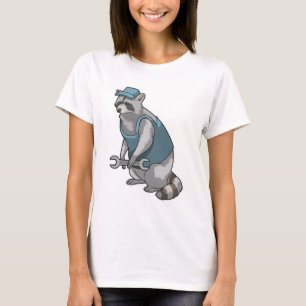 T-shirt Racoon comme artisan avec une clé