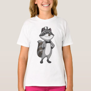 T-shirt Racoon comme groom avec Cravate