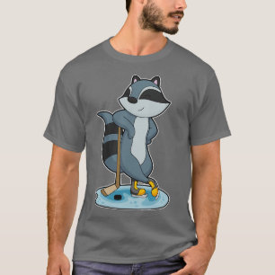 T-shirt Racoon Hockey sur glace bâton de hockey sur glace