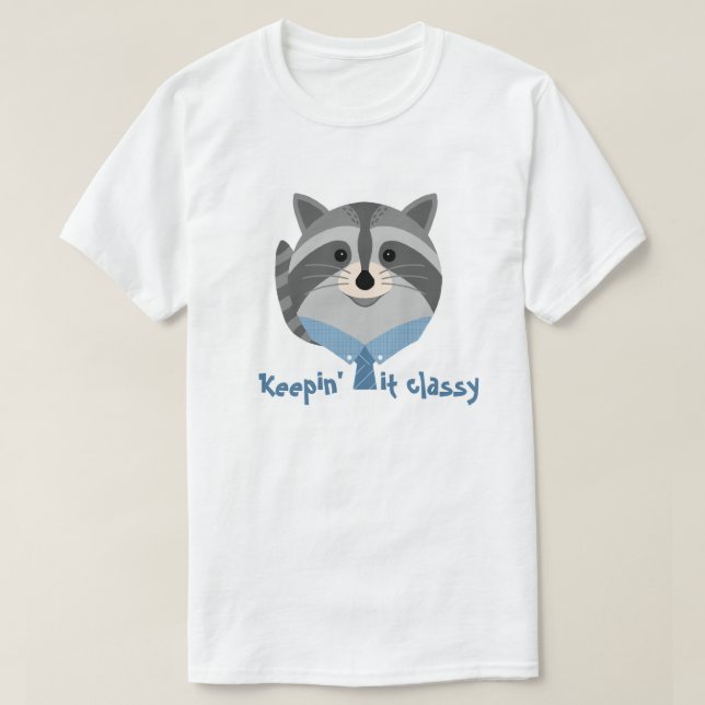 T-shirt Racoon mignon animal 'Garder ça classe' (Design devant)