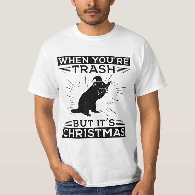 T-shirt Racoon ordures panda voleur de chat rue (Devant)