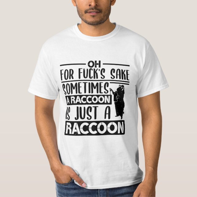 T-shirt Racoon ordures panda voleur de chat rue (Devant)
